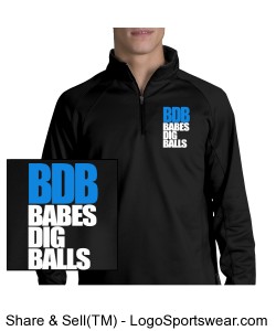 BABES DIG BALLS -- 1/4 Sport-Wick SWEATER -- BLACK Design Zoom